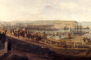 Keiser Napoleon I besøkte Boulogne-leiren i juli 1804 Detail. Maleri av Jean Francois Hue (1751-1823) 1804 Søn. 1,9x2,26 m