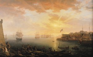Utsikt over Brest havn, 1796