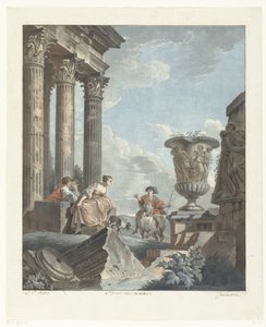 Gamle ruiner av Jean Francois Janinet