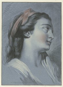 Hodet til en ung kvinne Tete de femme av Jean Francois Janinet