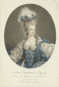 Portrett av Marie Antoinette Marie Antoinette av Østerrike, dronning av Frankrike og Navarre (tittel på objekt) av Jean Francois Janinet