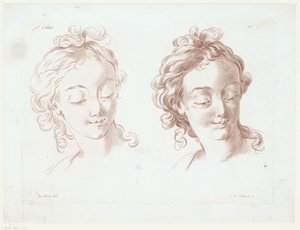 To kvinnehoder Komposisjoner med menneskelige kroppsdeler (serietittel) Cahier de princips du dessein d