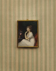 Portrett av dronning Caroline, kone til kong George IV av Jean Francois Marie Huet Villiers