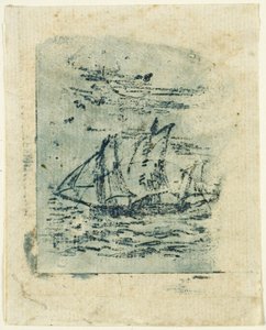 Et fartøy under seil av Jean Francois Millet