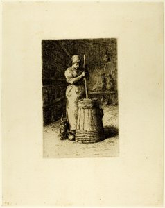 En kvinne som kjerrer av Jean Francois Millet