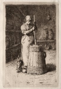 En kvinne kjerring. av Jean Francois Millet