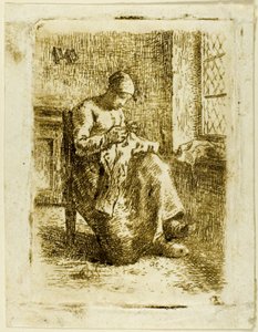 En kvinne som syr av Jean Francois Millet