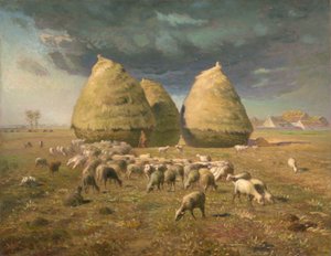 Høstakker: Høst, ca. 1874 av Jean Francois Millet