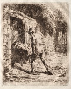 Bonde med trillebår av Jean Francois Millet