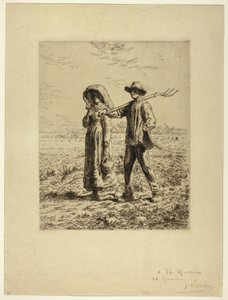 Bønder går på jobb av Jean Francois Millet