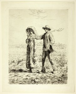 Bønder går på jobb av Jean Francois Millet