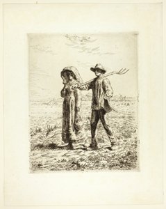 Bønder går på jobb av Jean Francois Millet