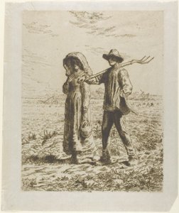 Bønder går på jobb av Jean Francois Millet