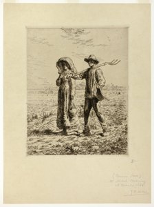 Bønder går på jobb av Jean Francois Millet
