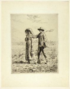 Bønder går på jobb av Jean Francois Millet