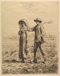 Bønder går på jobb, 1863. av Jean Francois Millet