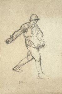 Studie for "The Sower" av Jean Francois Millet