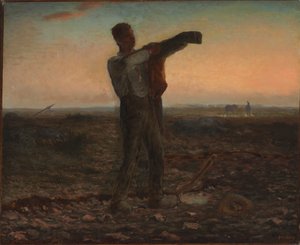Slutten av dagen, effekten av kvelden av Jean Francois Millet