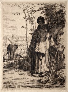 Den store gjeterinnen av Jean Francois Millet