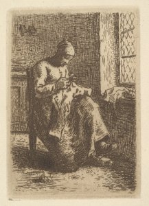 Kloakken, 1855. av Jean Francois Millet
