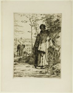 Gjeterinnen strikking av Jean Francois Millet