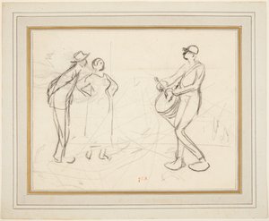 Tre figurer av Jean Francois Millet