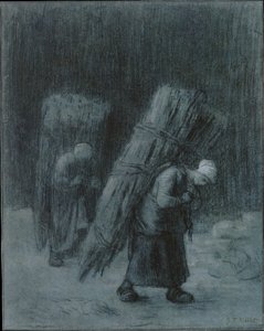 Kvinner som bærer kvister, ca. 1858. av Jean Francois Millet
