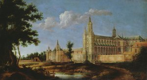 Utsikt over klosteret Saint-Amand-les-Eaux, grunnlagt 647 av Jean Francois Neyts