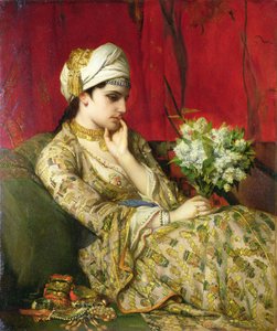 The Odalisque (olje på lerret lagt ned om bord)