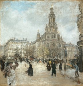 Place de la Trinité, Paris, ca. 1886 (olje på lerret)