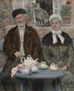 Ettermiddagste, ca. 1880. av Jean Francois Raffaelli