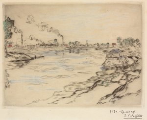 Seinen ved Asnières av Jean Francois Raffaelli