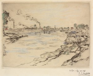Seinen, ved Asnières, 1894. av Jean Francois Raffaelli