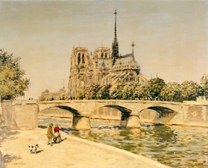 Notre Dame og Seinen av Jean Francois Raffaelli