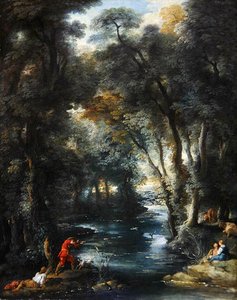 Andeskyting i en skog av Jean François de Troy