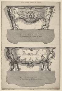Design for Two Commodes, fra 'Livre de differents dessein de Comodes', 1745-56