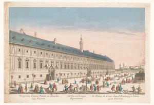 Utsikt over et keiserpalass i en forstad til Wien 65. Vüe ​​d