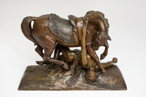 Den sårede Amazonas, 1839. av Jean François Théodore Gechter