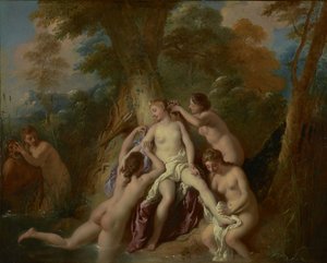 Diana og nymfene hennes bader, 1722-4