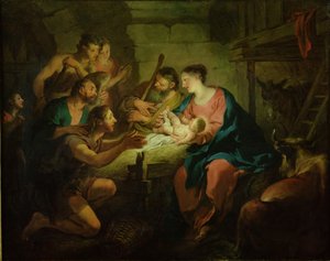 Hyrdenes tilbedelse, 1725 av Jean François de Troy