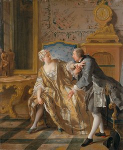 Strømpebåndet, 1724. av Jean François de Troy