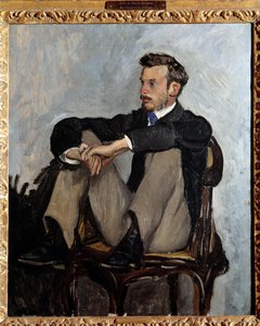Portrett av maleren Pierre Auguste Renoir (1841-1919) Maleri av Jean Frederic Bazille (1841-1870) 1867. Mål 0,62 x 0,51 m Paris, musee d