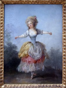 Danser i Louis XVI. Maleri av Jean Frederic Schall (1752-1825), olje på lerret, sent på 1700-tallet. Museum of Fine Arts i Nantes.