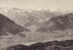 Utsikt fra Rigi Kulm (s/hvitt bilde) av Jean Gaberell