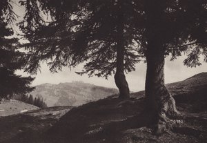 Rigi Staffel, gå i nærheten av Staffel (s/hvitt bilde) av Jean Gaberell