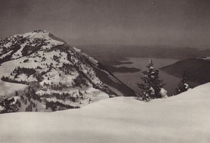 Rigi im Winter (s/hvitt bilde) av Jean Gaberell