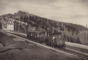 Vitznau Rigi Kulm, stativjernbane (s/hv-bilde) av Jean Gaberell