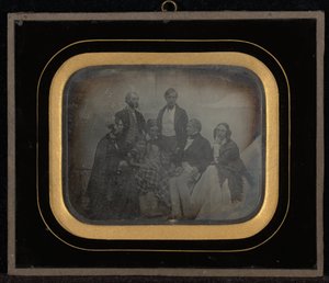 Gruppeportrett av åtte inkludert M. & Mme. Eynard av Jean Gabriel Eynard