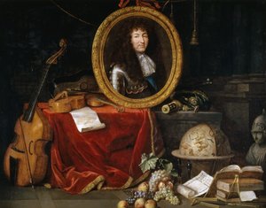 Allegori av Louis XIV, beskytter av kunst og vitenskap av Jean Garnier