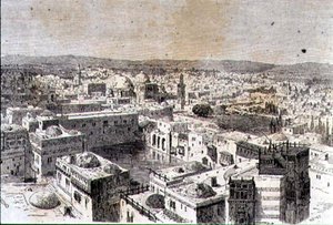 Jerusalem på 1860-tallet (gravering) av Jean Georges (after) Huyot